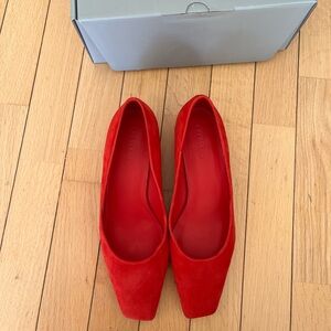 Everlane “The Ballet Pump” in red suede - SOLD OUT - US9.5